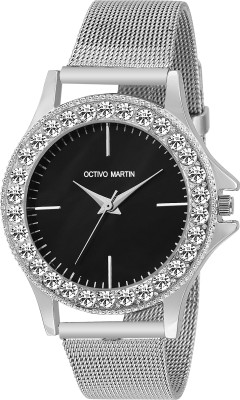 OCTIVO MARTIN OM-CH 2011 Black Studded Watch  - For Women   Watches  (OCTIVO MARTIN)