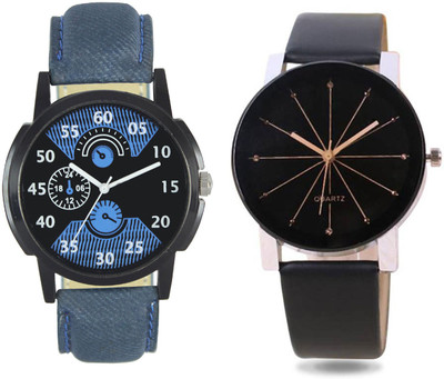 

GURUKRUPA ENTERPRISE Men New Design Ledher Balt Analog Watches(P-L-02) Pack of-02 Watch - For Men