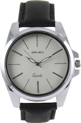 Galaxy GY078WHTBLK Watch  - For Men   Watches  (Galaxy)