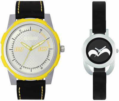 

Volga VL43VT16 Exclusive Leather & Plastic Boys & Girls Combo Watch - For Men & Women