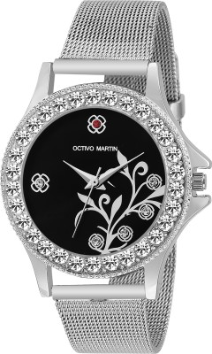 OCTIVO MARTIN OM-CH 2010 Black Studded Watch  - For Women   Watches  (OCTIVO MARTIN)