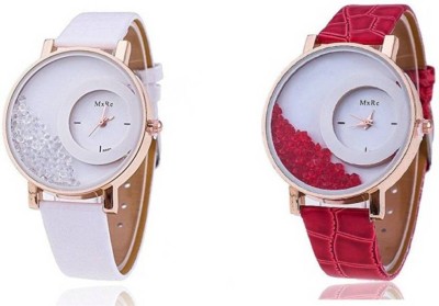 JADFIA MX RE WHITE RED 2 PACK OF COMBO Watch  - For Girls   Watches  (JADFIA)