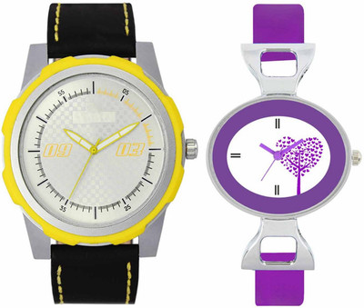 

Volga VL43VT28 Exclusive Leather & Plastic Boys & Girls Combo Watch - For Men & Women