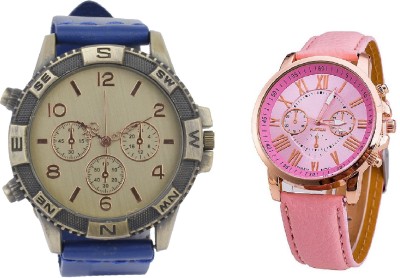 declasse blue direction men watch with geneva platinum party wear Watch  - For Couple   Watches  (Declasse)