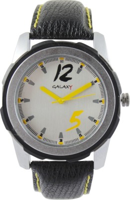 Galaxy GY072WHTBLK Watch  - For Men   Watches  (Galaxy)