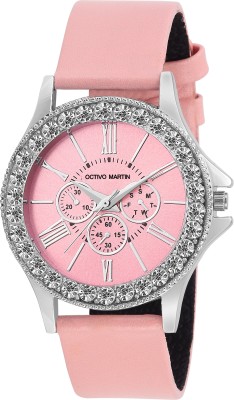 OCTIVO MARTIN OM-LT 2007 Pink Chronograph Pattern Watch  - For Women   Watches  (OCTIVO MARTIN)
