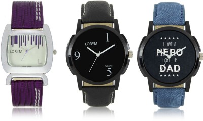 Shivam Retail LR06-07-207 New Latest Collection Leather Band Men & Women Combo Watch  - For Boys & Girls   Watches  (Shivam Retail)
