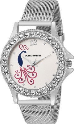 OCTIVO MARTIN OM-CH 2014 White Studded Watch  - For Women   Watches  (OCTIVO MARTIN)
