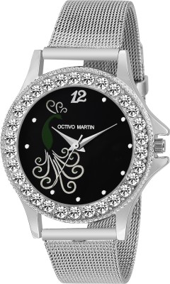 OCTIVO MARTIN OM-CH 2009 Black Studded Watch  - For Women   Watches  (OCTIVO MARTIN)