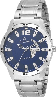 Gionee GIon-231 - Japanese Quartz & Original Long-lasting Cell - White Round Dial Day & Date Analog Watch  - For Men   Watches  (Gionee)