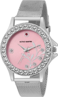 OCTIVO MARTIN OM-CH 2012 Pink Studded Watch  - For Women   Watches  (OCTIVO MARTIN)