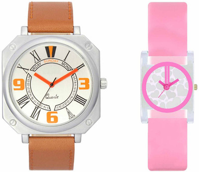View Volga VL45VT08 Exclusive Leather & Plastic Boys & Girls Combo Watch  - For Men & Women Wrist Watches Price Online(Volga)