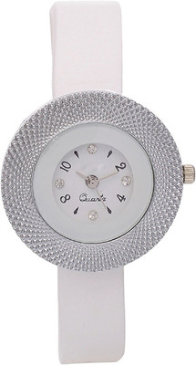 

SPINOZA white glory round beautiful techture on dial Watch - For Girls