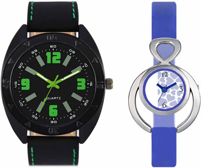 View Volga VL18VT12 Exclusive Leather & Plastic Boys & Girls Combo Watch  - For Men & Women Wrist Watches Price Online(Volga)