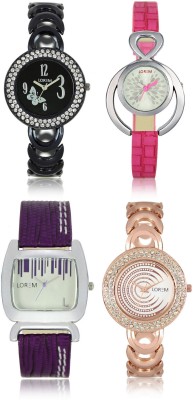 Shivam Retail LR201-202-205-207 New Latest Collection Metal & Leather Strap Women Watch  - For Girls   Watches  (Shivam Retail)