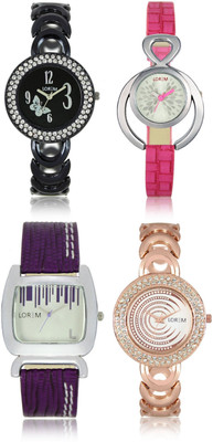 View Shivam Retail LR201-202-205-207 New Latest Collection Metal & Leather Strap Women Watch  - For Girls Wrist Watches Price Online(Shivam Retail)