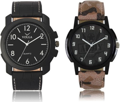 Volga VL14LR03 New Exclusive Collection Leather Strap-Belt Mens Watches Best Offer Combo Watch  - For Boys   Watches  (Volga)
