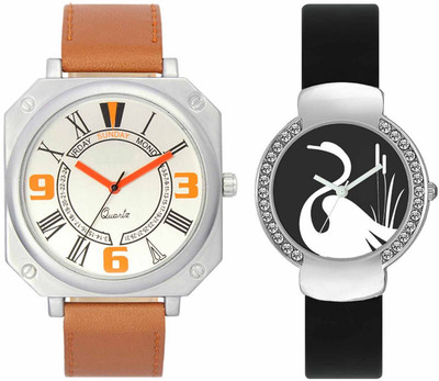 

Volga VL45VT21 Exclusive Leather & Plastic Boys & Girls Combo Watch - For Men & Women