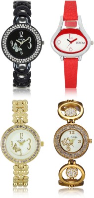 Shivam Retail LR201-203-204-206 New Latest Collection Metal & Leather Strap Women Watch  - For Girls   Watches  (Shivam Retail)