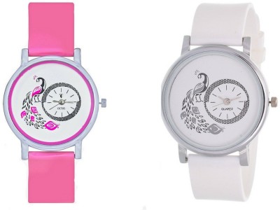 vk sales Pink And White Watch  - For Girls   Watches  (vk sales)