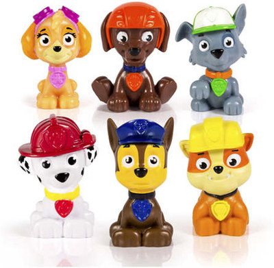 

HALO NATION Mission Paw All Stars - Pups Action Pack Mini Figure - Pack of 6 - Rubber Musical Toys (Multicolor)(Multicolor)