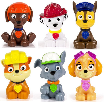

VShine Mission Paw All Stars - Pups Action Pack Mini Figure - Pack of 6 - Rubber Puppy Musical Toys (Multicolor)