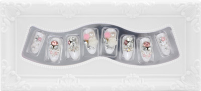 

Space Press-On Artificial Nails ( Short & Medium Lengths) White(Pack of 20)