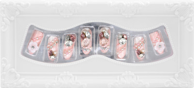 

Space Press-On Artificial Nails ( Short & Medium Lengths) Pink(Pack of 20)