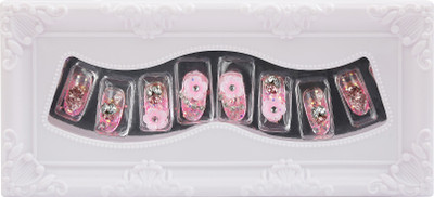 

Space Press-On Artificial Nails ( Short & Medium Lengths) Pink(Pack of 20)