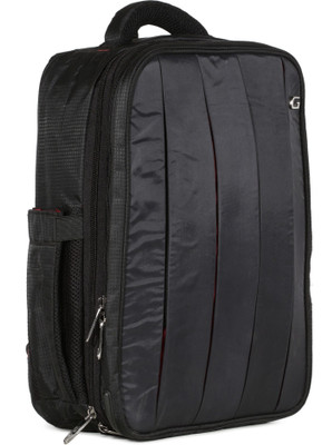 

Gear Pleat Business Backpack 17 L Laptop Backpack(Black), Black;red