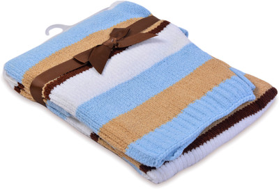 

Babyoodles Striped  Blanket(Polyester, Blue