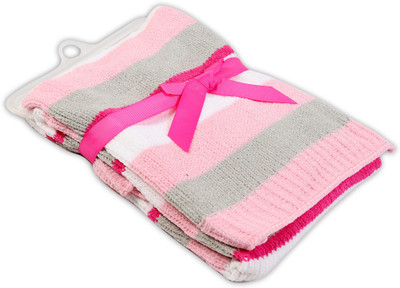 

Babyoodles Striped  Blanket(Polyester, Pink