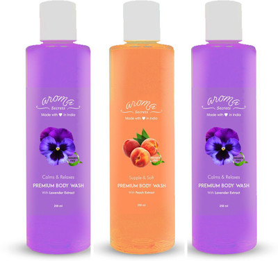 

Aroma Secrets Combo pack of Peach & Lavender(750 ml, Pack of 3)