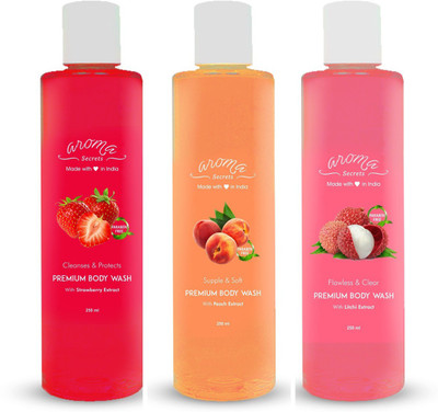

Aroma Secrets Combo pack of Strawberry, Peach & Litchi(750 ml, Pack of 3)