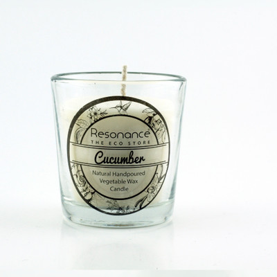 

Resonance Cucumber Fragrance Natural Wax Aroma Votive Candle(White, Pack of 3)