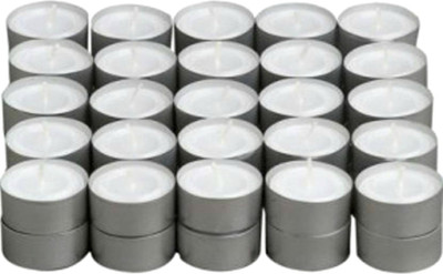 

Lata Smokeless T-Light Candles 4 Hrs Burning Time 50 Paraffin Candle(White, Pack of 50)