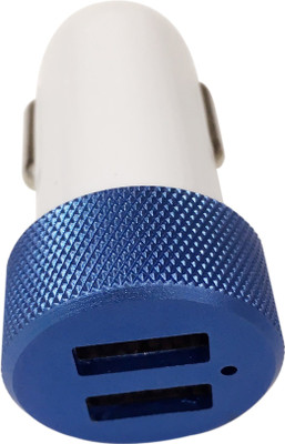 

DDPL 2.4 Amp Turbo Car Charger(White), White blue