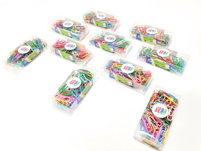 

Y.E.S Office 26mm Vinyl Coated Paper Clips (10 box)(Set of 100, Blue, Yellow, Green, Red, White)