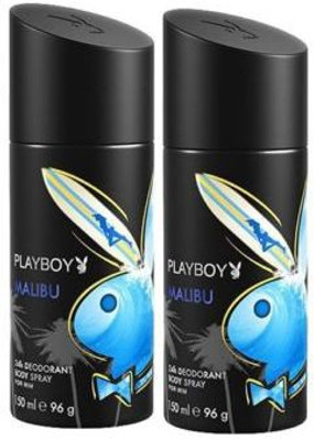

Playboy london and malibu Deodorant Spray - For Men(300 ml, Pack of 2)