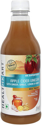 

Healthkart with Mother Apple Cider Vinegar(500 ml, With Ginger, Garlic, Lemon & Honey Flavored)