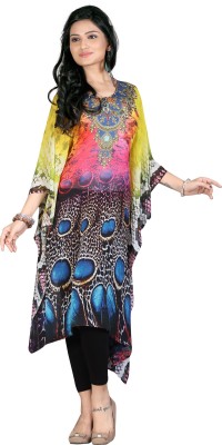 REYANS Printed Poly Georgette Women Kaftan