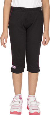 

Ocean Race Capri For Girls Self Design Cotton(Black