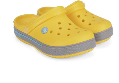 

Crocs Boys & Girls Slip-on Clogs(Yellow, Lemon/gray