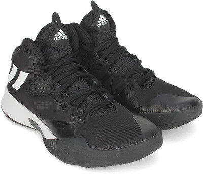 

ADIDAS Boys & Girls Lace Basketball Shoes(Black, Cblack/ftwwht/grefou