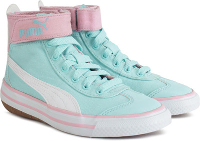 

Puma Boys & Girls Lace Sneakers(Green, Aruba blue-prism pink-puma white