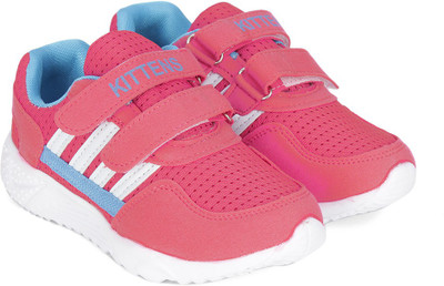 

KITTENS Girls Velcro Running Shoes(Pink, Fuschia