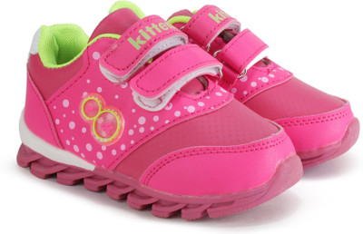 

KITTENS Girls Velcro Running Shoes(Pink, Fuschia