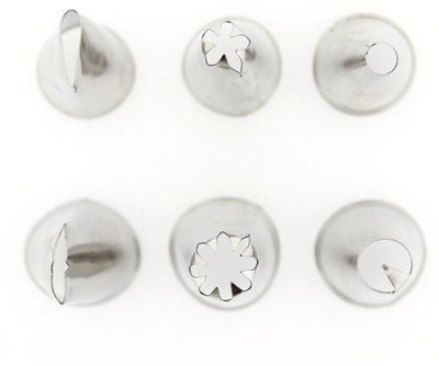 

Skywalk 6 Pc Icing Piping Nozzles Cake Sugarcraft Decorating Tool Set 6 Pc Icing Piping Nozzles Cake Decorating Silver Kitchen Tool Set(Silver)