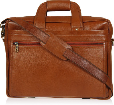 

LEATHER EFFECT 13 inch Laptop Messenger Bag(Tan)