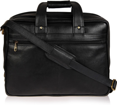 

LEATHER EFFECT 13 inch Laptop Messenger Bag(Black)